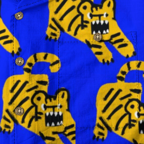 Blue Tiger Hawaiian Shirt