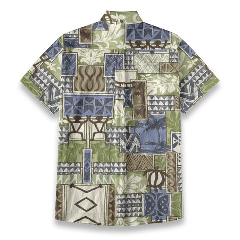 Retro Tribal TIKI Jungle Print Hawaiian Shirt