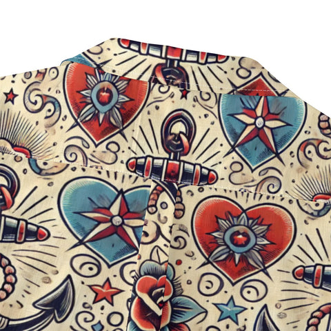 Retro tattoo anchor with heart