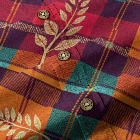 Autumn Plaid Leaf Harvest