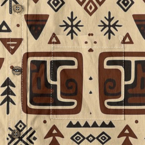 Retro Tiki Pictorial long-sleeve shirt
