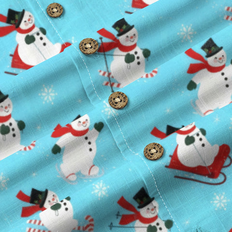 Festive Snowman Hawaiian Shirt
