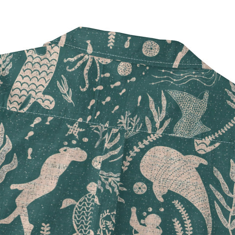 Teal Vintage Ocean Creatures