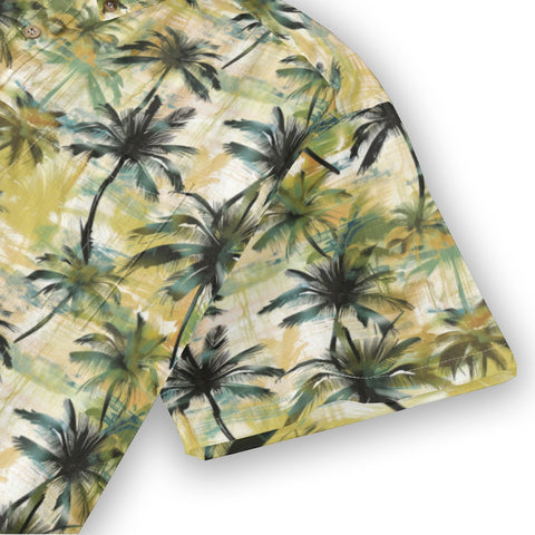 Men's Palm Tree Print Hawaiian Shirt