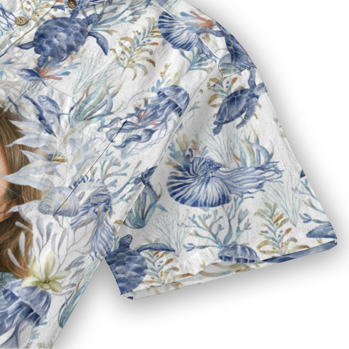 Personalized Hawaiian Shirt with Photo, Ocean Animals Hawaiian Shirt, Turtle Shirt for Men Women - The Palmix