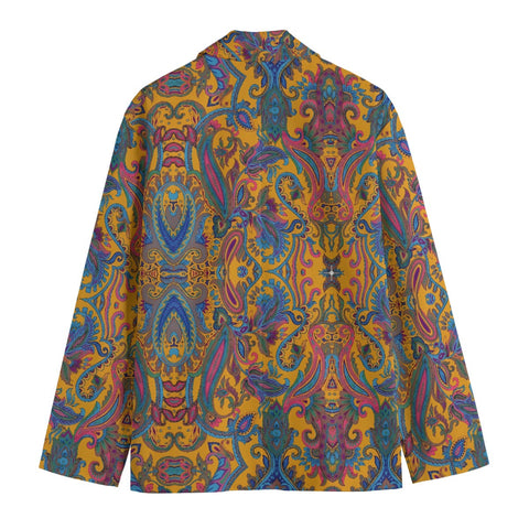 Retro paisley design in yellow tones