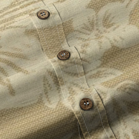 Desert Bloom – Textured Hibiscus Aloha Shirt