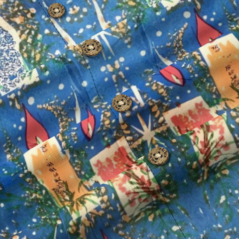 Candle flames on Christmas Eve