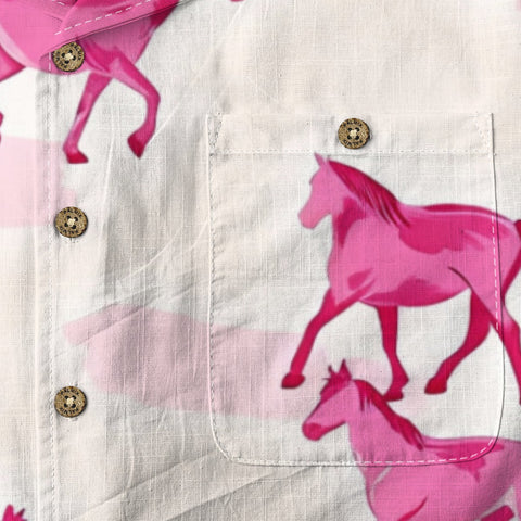 Pink Horse Hawaiian Shirt