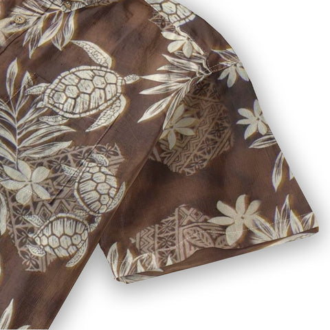 Island Guardian – Tribal Turtle & Floral Hawaiian Shirt