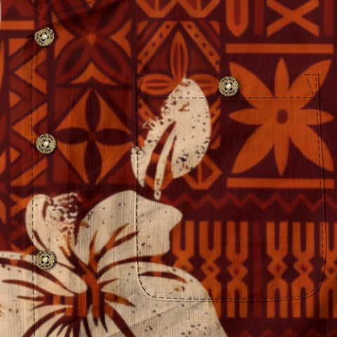 Hibiscus Tribal Hawaiian Shirt