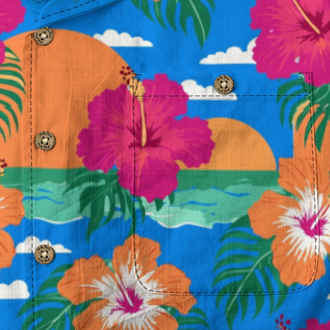 Vibrant Hibiscus Sunset