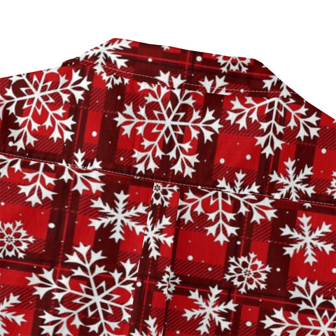 Vintage Christmas Snowflake Plaid