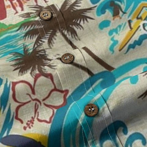 Sunset Surf – Vintage Wave & Surfboard Hawaiian Shirt
