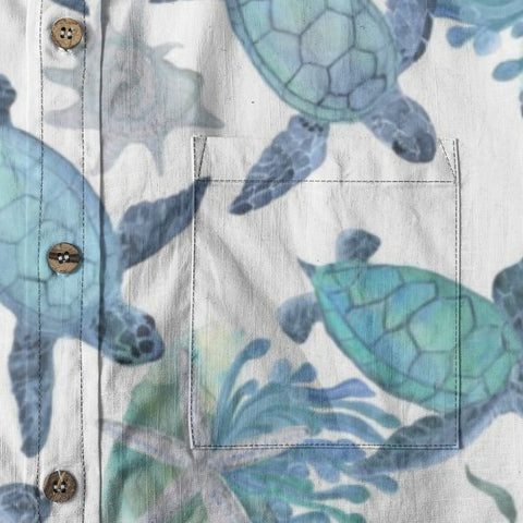 Turtle Bay – Hand-Painted Ocean Reef Shirt