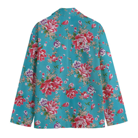 Flower border blue rhyme peonies