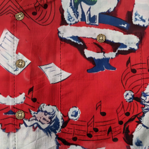 Colorful dancing Santa Claus