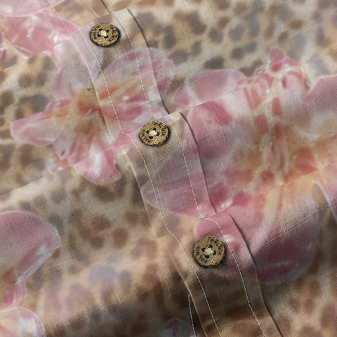 Leopard & Pink Orchid Hawaiian Shirt
