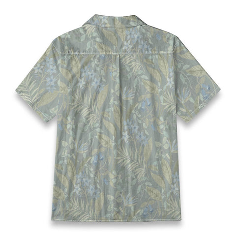 Light Sage Green Vintage Tropical Floral