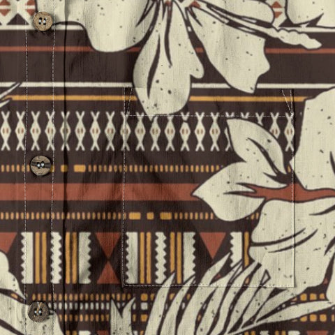 Island Bloom – Unisex Tribal Hibiscus Hawaiian Shirt
