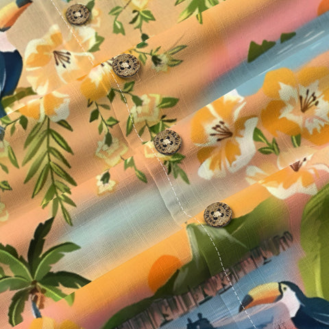 sunset paradise jungle bird