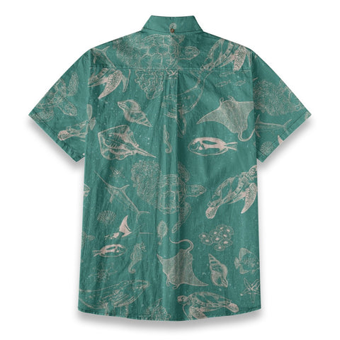 Naturalist – Vintage  bottom line drawing style Hawaiian shirt