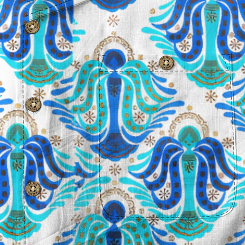 Retro Blue & White Angel