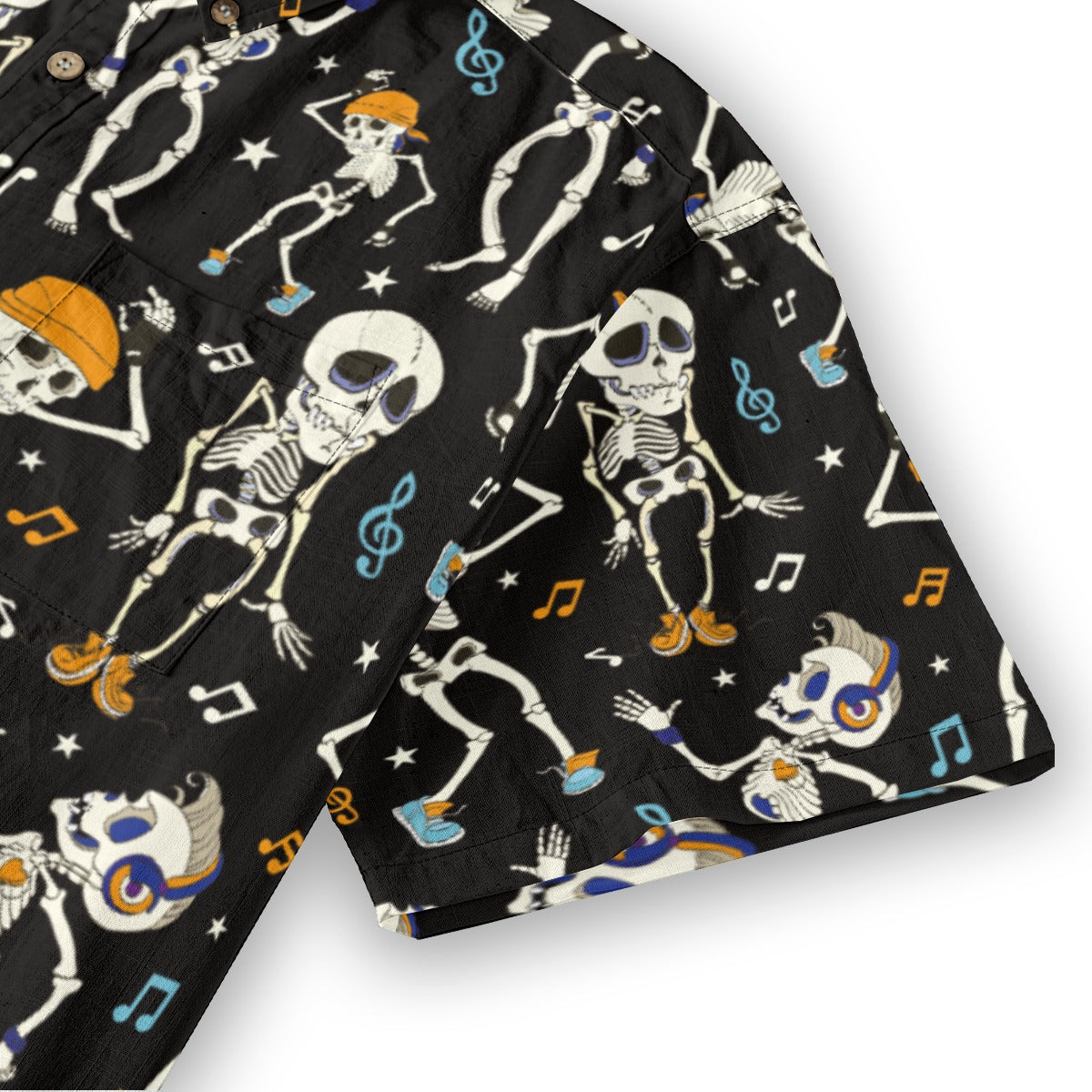 Halloween Story Music Skeleton Party Print Shirt