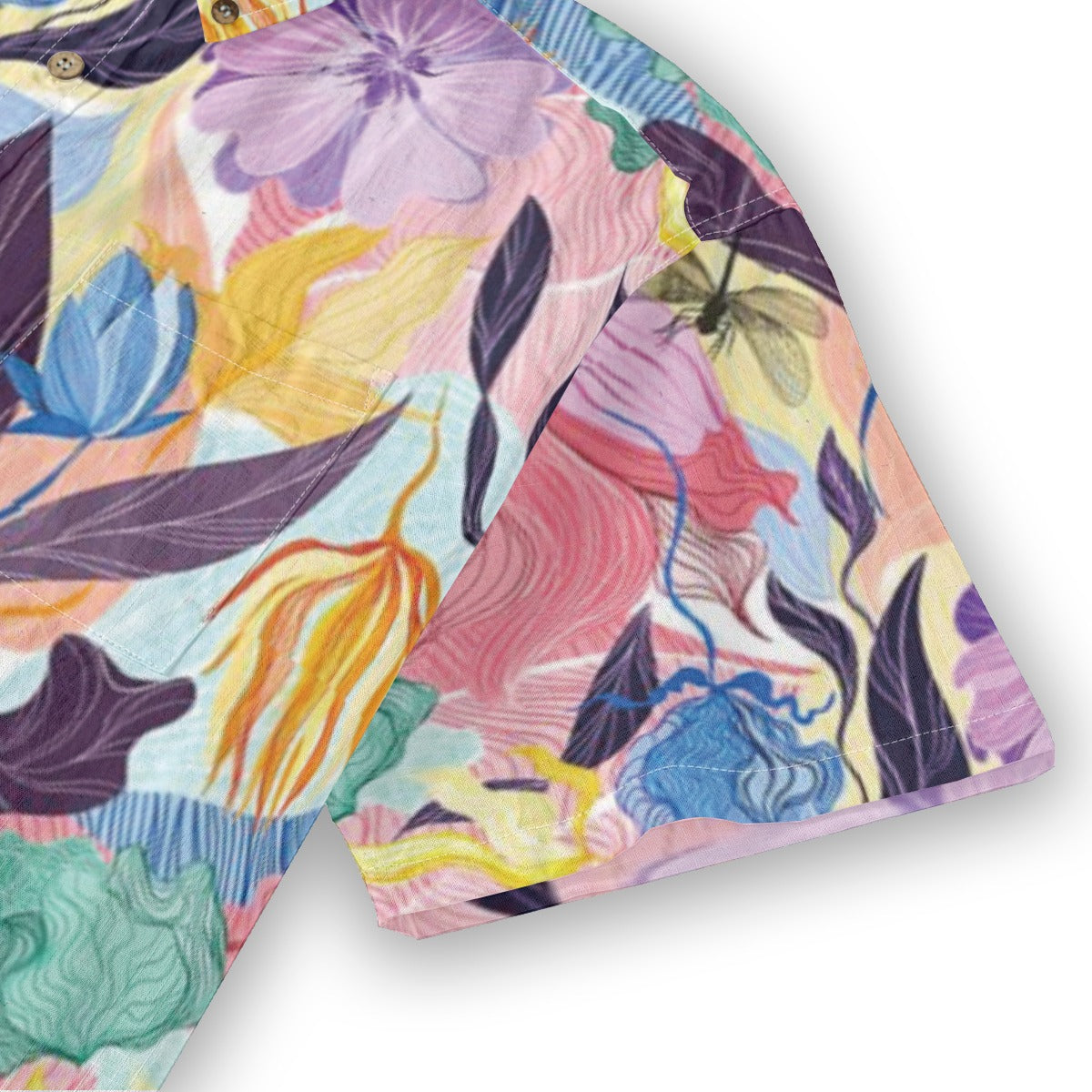 Hand-painted lily tropical xing'q printed Shirt
