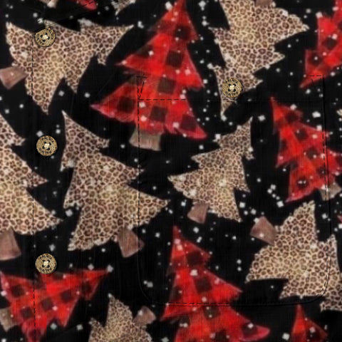 Vintage Plaid & Leopard Christmas Tree