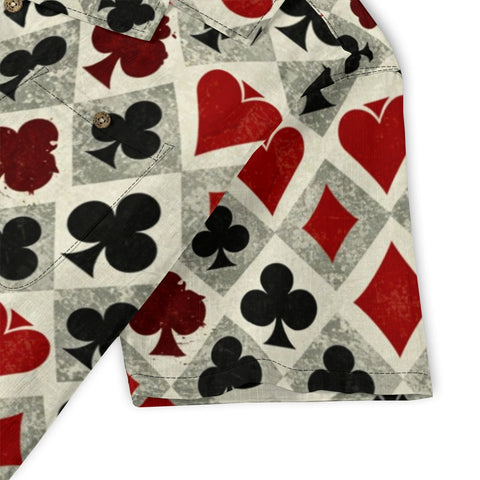 Vintage Poker Print Hawaiian Shirt
