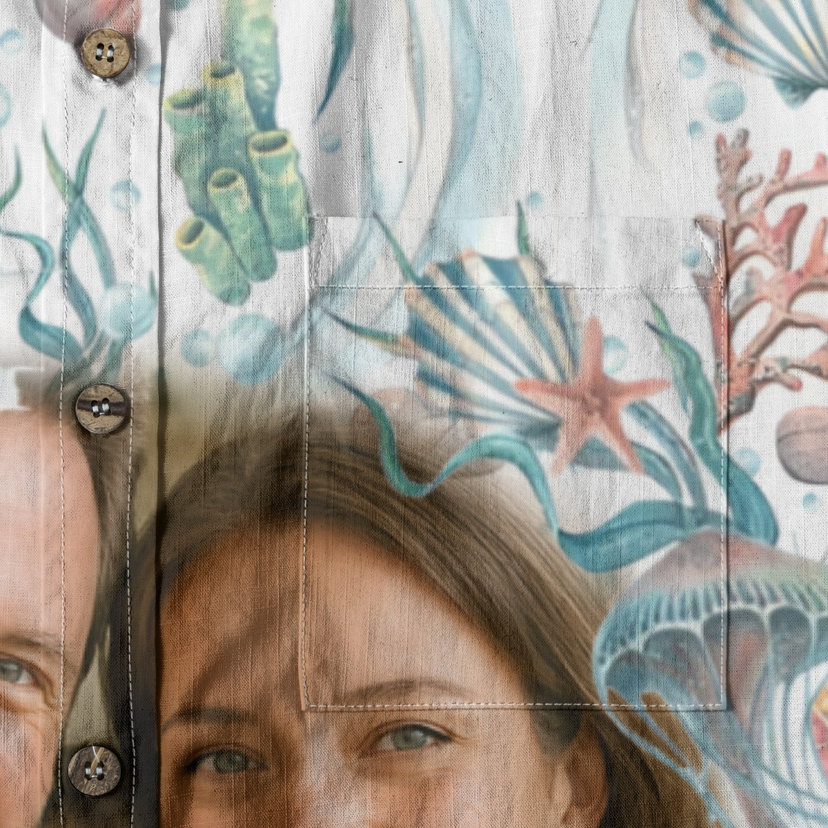 Personalized Hawaiian Shirt with Photo, Ocean Animals Hawaiian Shirt - The Palmix