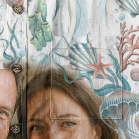 Personalized Hawaiian Shirt with Photo, Ocean Animals Hawaiian Shirt - The Palmix