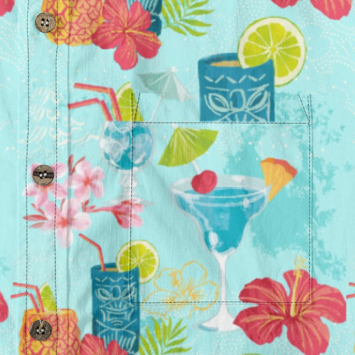 Hawaii colorful party Tiki print shirt
