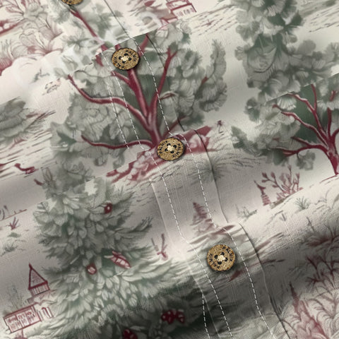 Vintage Christmas Pine Forest Toile