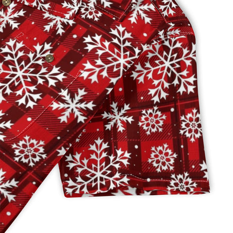 Vintage Christmas Snowflake Plaid