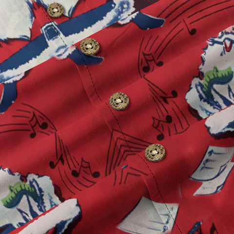 Colorful dancing Santa Claus