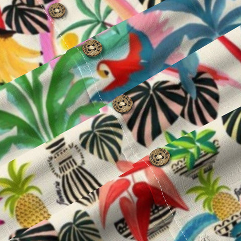 Tropical Parrot & Palm Hawaiian Shirt