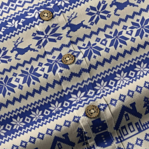 Blue fair isle pattern