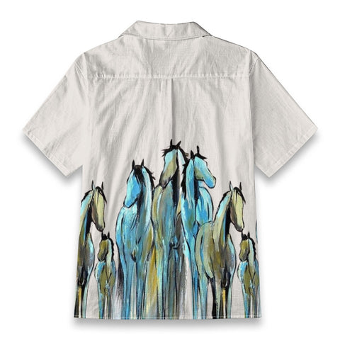 Blue Horse Art Hawaiian Shirt