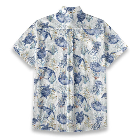 Personalized Hawaiian Shirt with Photo, Ocean Animals Hawaiian Shirt, Turtle Shirt for Men Women - The Palmix