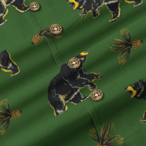 Vintage Black Bear & Pinecone