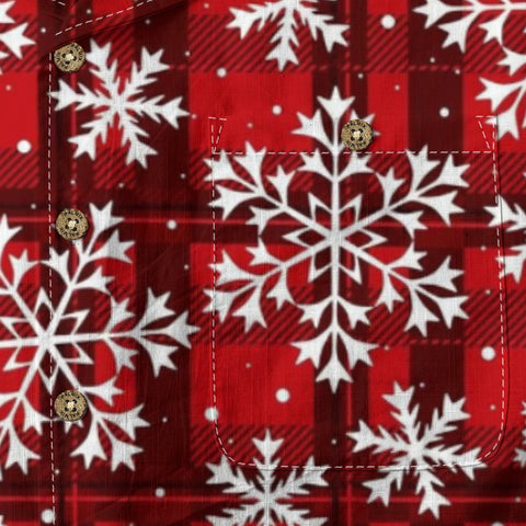 Vintage Christmas Snowflake Plaid