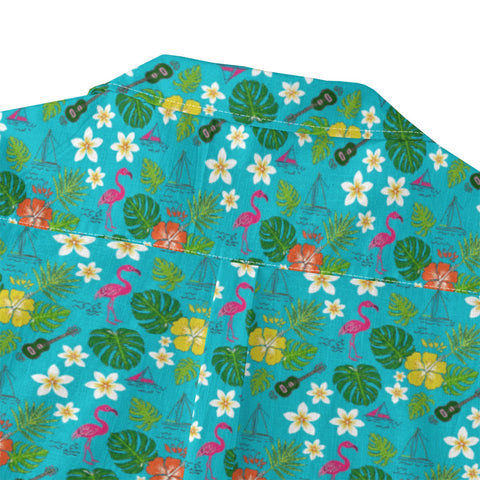 Flamingo & Floral Hawaiian Shirt