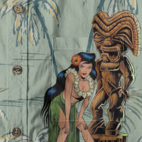 Tropical Mint Paradise – Vintage Hawaiian Elegance