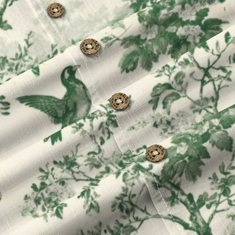 Toile de Jouy Bird Hawaiian Shirt