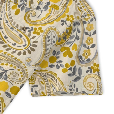 Retro yellow paisley pattern