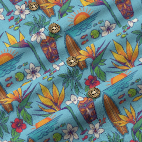 Tiki & Surfboard Hawaiian Shirt