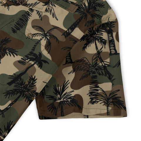 Camouflage Palm Tree Hawaiian Shirt