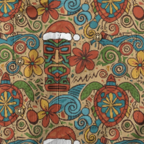 Tiki Santa Hawaiian Shirt